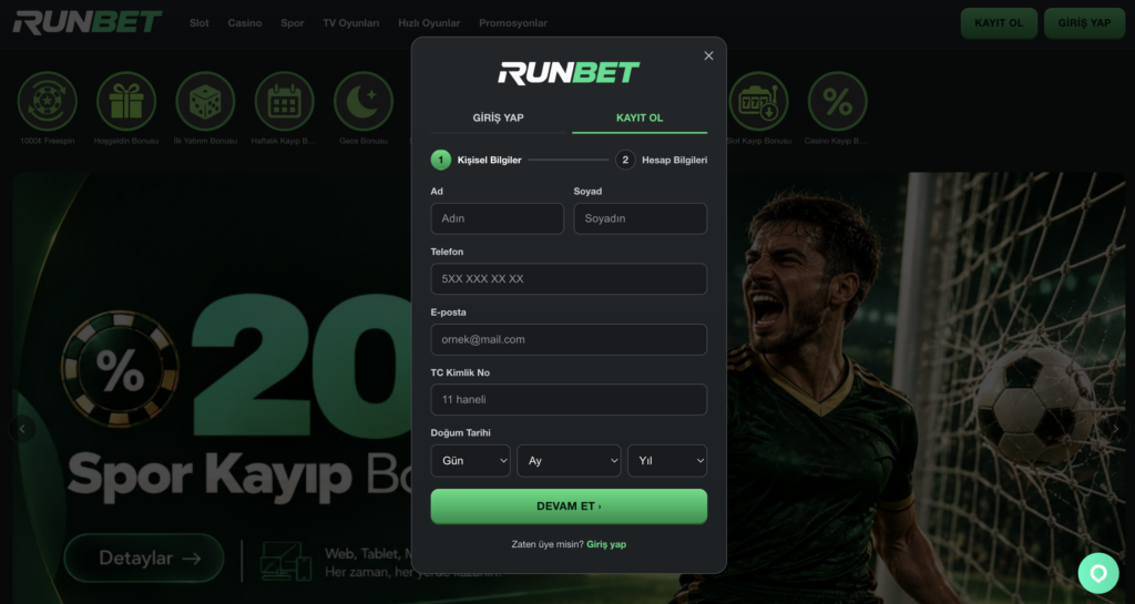 Runbet - Canlı Casino Ve Bahis Sitesi 2 Runbet Giriş